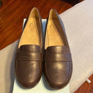 Brown-leather loafers